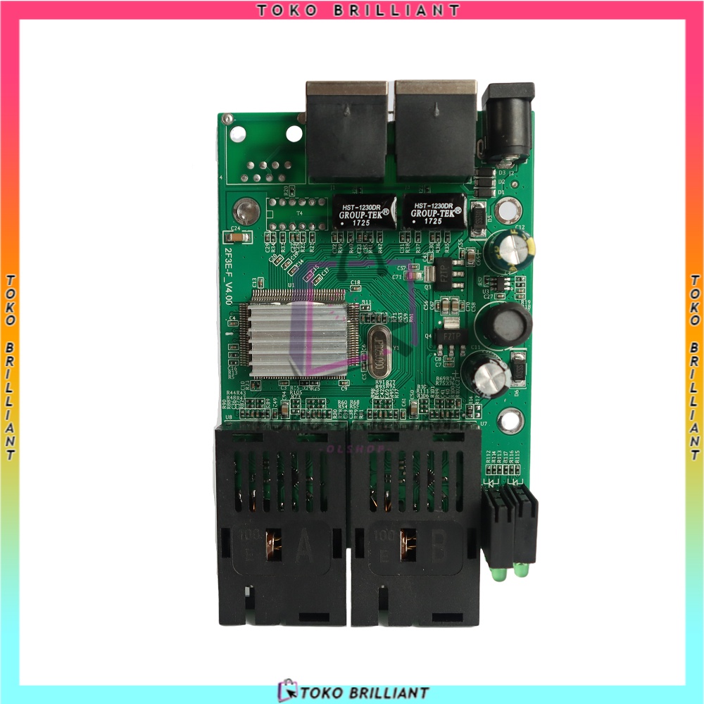 [BISA COD] Terbaru asli tangan pertama - MEDIA CONVERTER 2 FIBER 2 ETHERNET CM2F2E - 2F2E-PCB+Adaptor Atau PCS SAJA