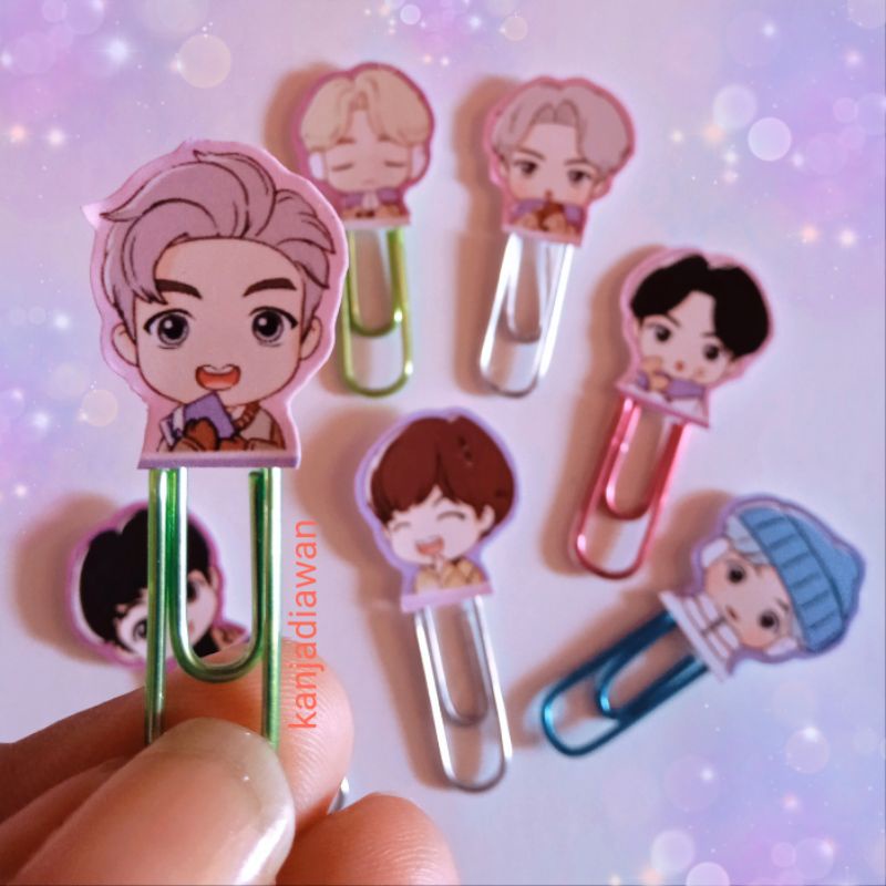 

Jepit Klip Kertas Tiny Tan Paper Clip BTS Custom