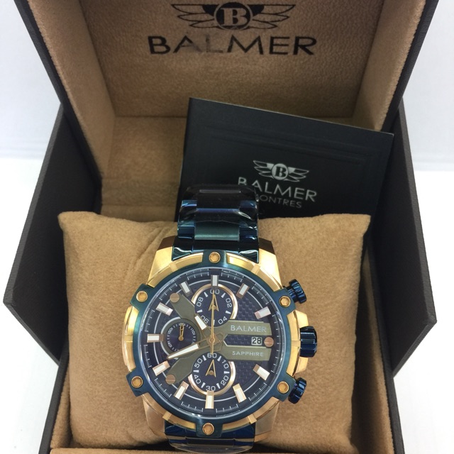 BALMER sapphire tali rantai biru Rose pria B 8111 MR original