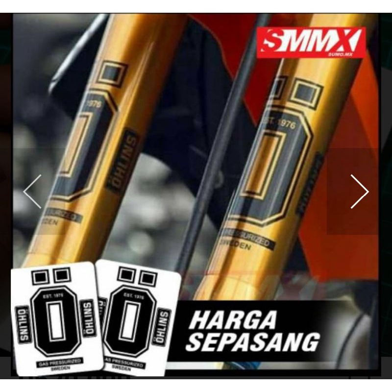 STICKER STIKER SHOCK TELESKOPIK USD OHLINS