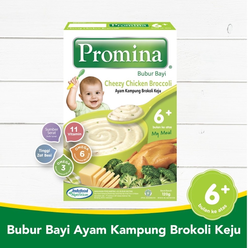 Promina Bubur Bayi Ayam Kampung Brokoli Keju / Sapi Dan Wortel 120 gr