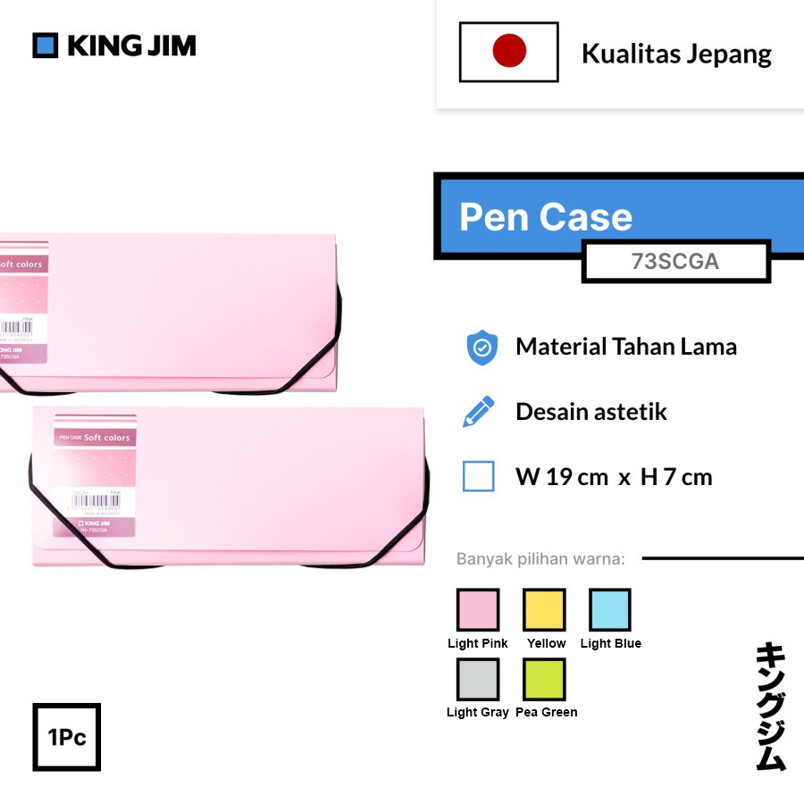 Tempat Pensil Plastik / Pen Case King Jim 73SCGA