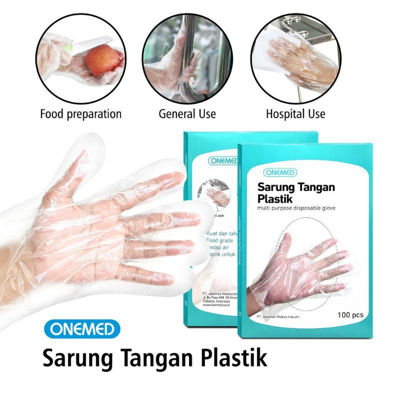 Sarung Tangan Plastik Onemed Serbaguna Glove Multi Purpose