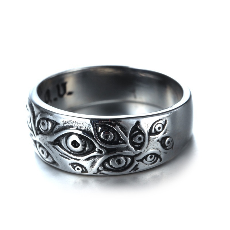 Vintage Men's Stainless Steel Demon Eye Ring Jewelry