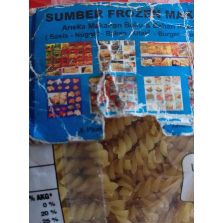 

85ZF SPIRAL MACARONI 1KG SEDANI MAKARONI. SUMBER FROZEN MAKMUR RYZD