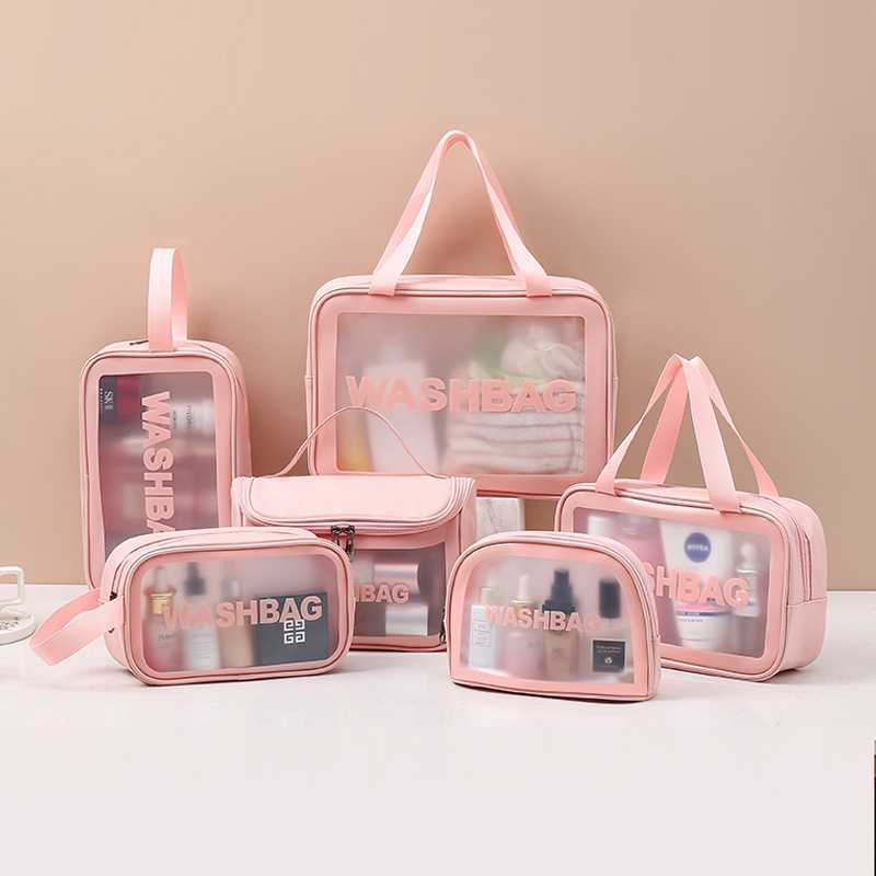 GO! WK624 Tas Kosmetik Transparan Pouch Travel MakeUp Bag Organizer washbag Waterproof