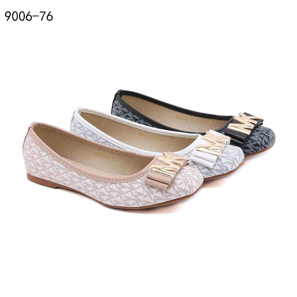 SHOES Signature Logo Bow Ballerinas Flat Shoes #9006-76