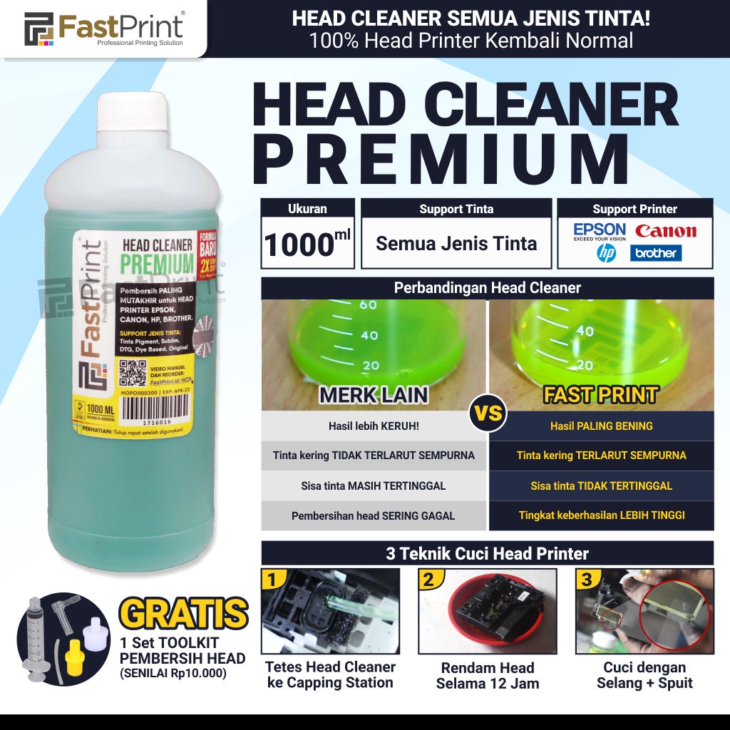 Head Cleaner Premium Fast Print 1000 ML