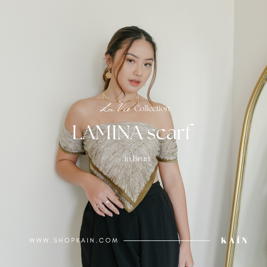 SHOPKAIN LAMINA scarf in Brun - LA VIE  Collection