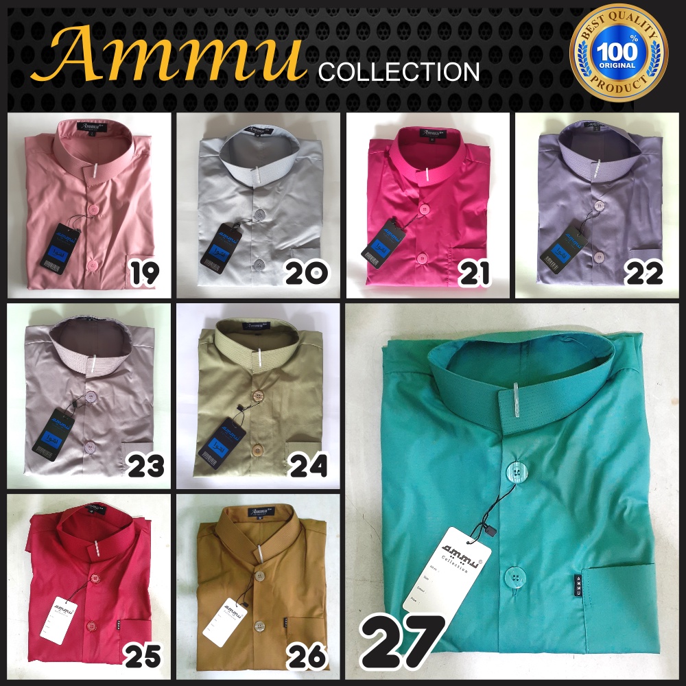 Baju Koko Ammu Collection Pakaian Muslim Pria Original