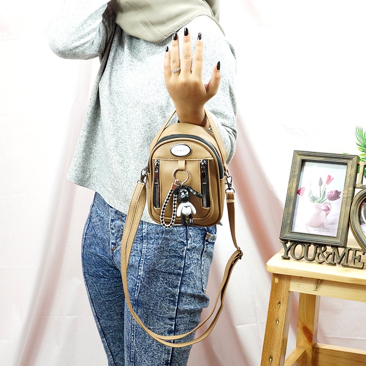 Luna Aura Tas Ransel Mini Wanita Minixo 3in1 Free Gantungan Mini Tas Jinjing Wanita Terbaru Tas Slempang Bahu wanita Tas wanita ootd Termurah