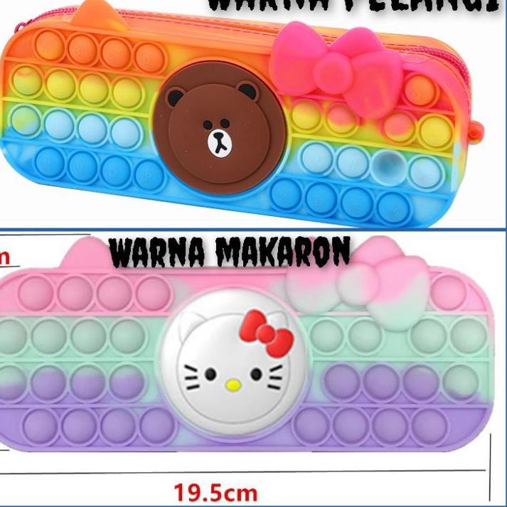 

LANGSUNG ATC.. KOTAK PENSIL POP IT KARAKTER KOTAK PENSIL POP IT PELANGI DAN MAKARON