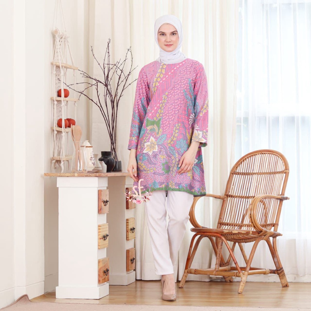 Atasan Baju Premium Batik Tradisional Pekalongan Mega Mendung Solo Parang Jumputan Kawung Terbaru-C