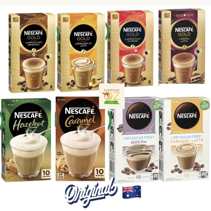 TERBARU Nescafe Gold Australia Blend Cappuccino Brulle lattte sachet 140gram - Capuccino Gold