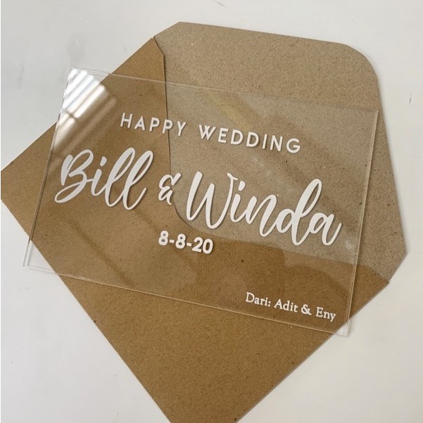 

Kartu Ucapan Acrylic Calligraphy + Amplop