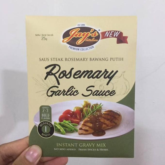 

Jays Rosemary Garlic Sauce Saus Steak Rosemary Bawang Putih 25 gr