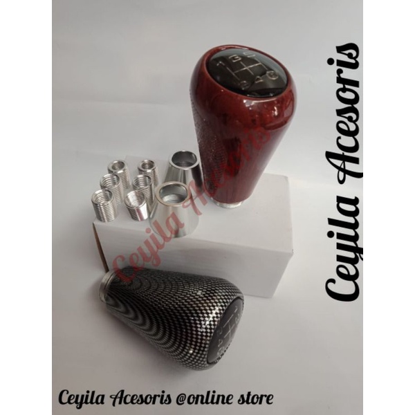 Gear knob motif Carbon-wood Mobil Grand Max/Luxio