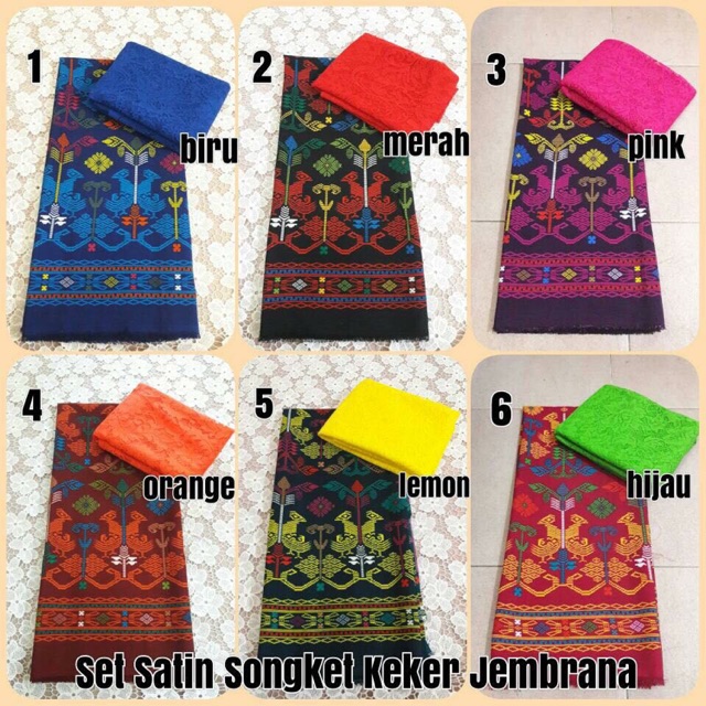 

Set satin songket keker jembrana