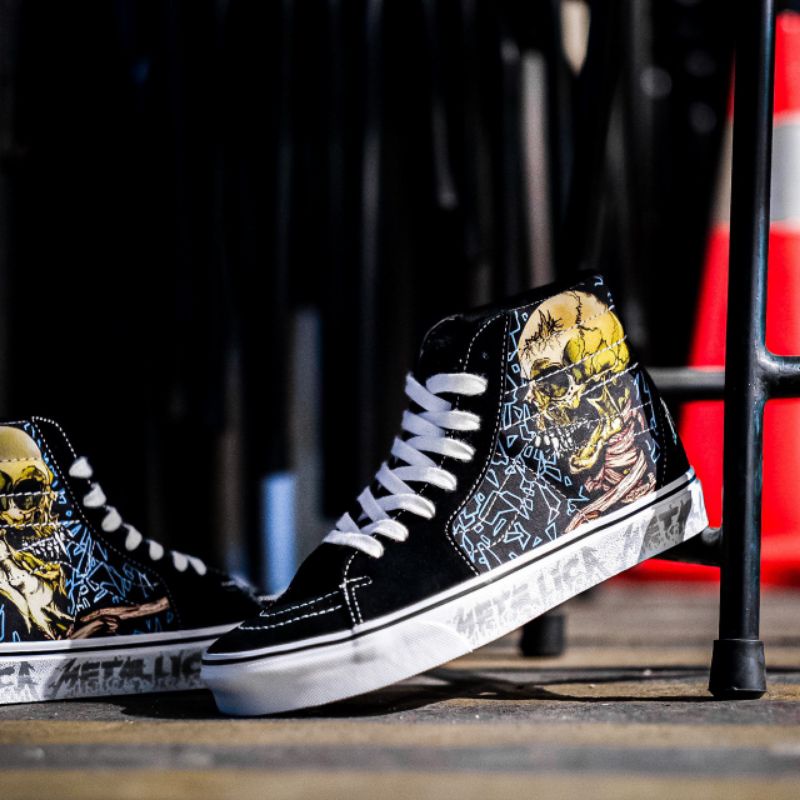 Vans Sk8 Hi x Metallica Push Head Black White Original