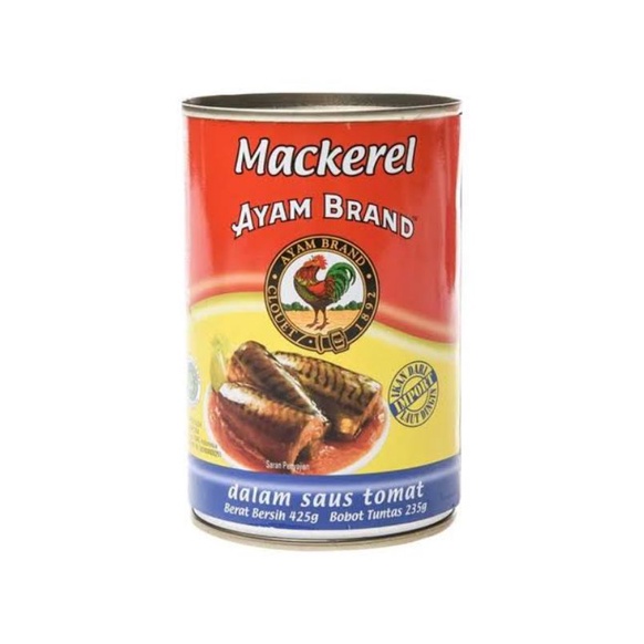 

SARDEN DALAM SAUS TOMAT AYAM BRAND MACKEREL 425GR