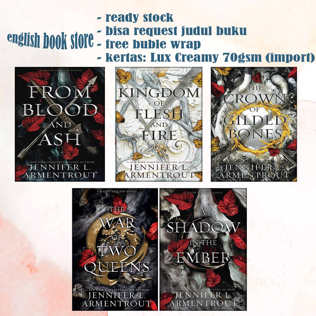 Jual HC From Blood and Ash & Flesh of Fire Books Series By Jennifer L Armentrout; From Blood and