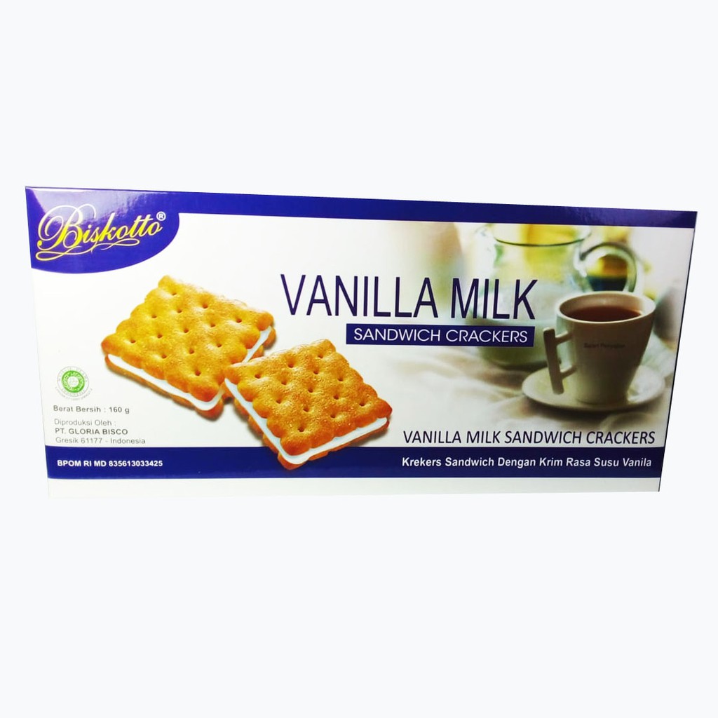 

BISKOTTO VANILLA MILK SANDWICH CRACKERS 160GR