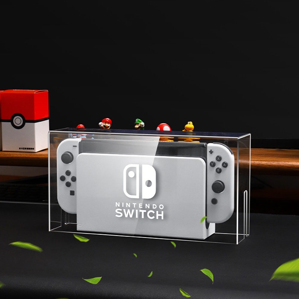 Cover Pelindung Konsol Game Nintendo Switch Anti Debu Bahan Akrilik Transparan