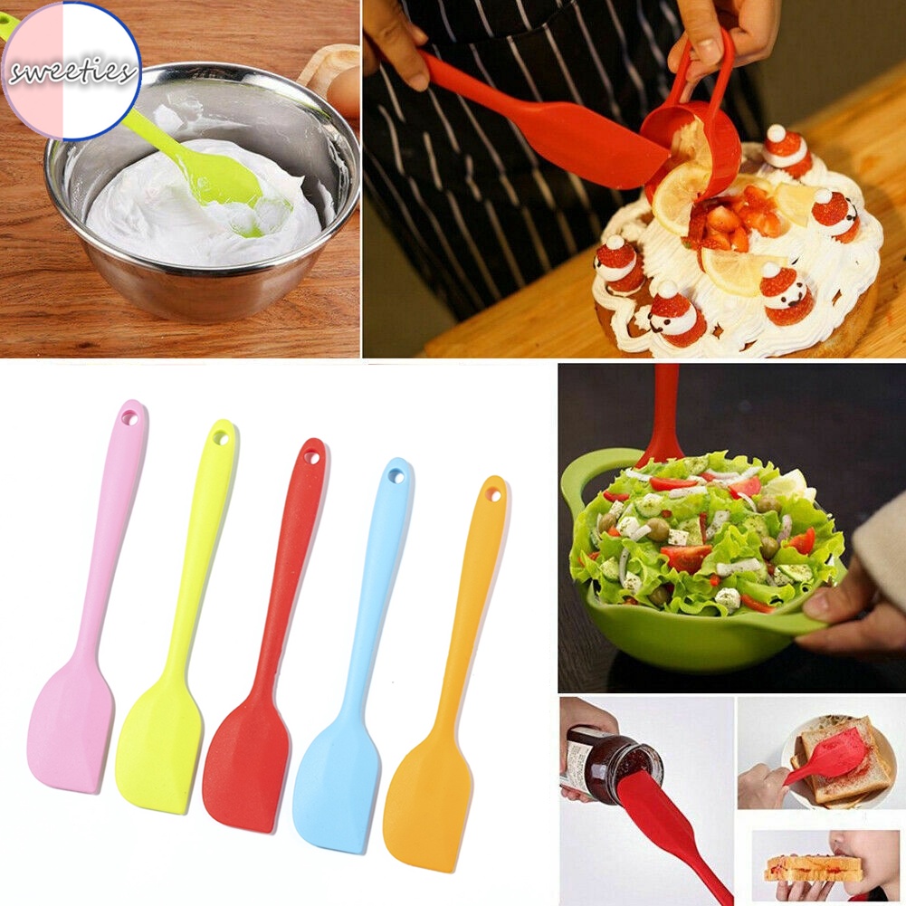 1pc spatula Pengikis Krim Telur Bahan Karet Silikon Flexible Tahan Panas Anti Lengket Untuk Alat Memasak