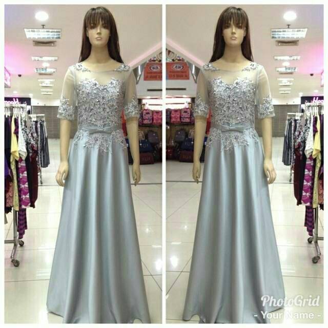 gaun long dress pesta