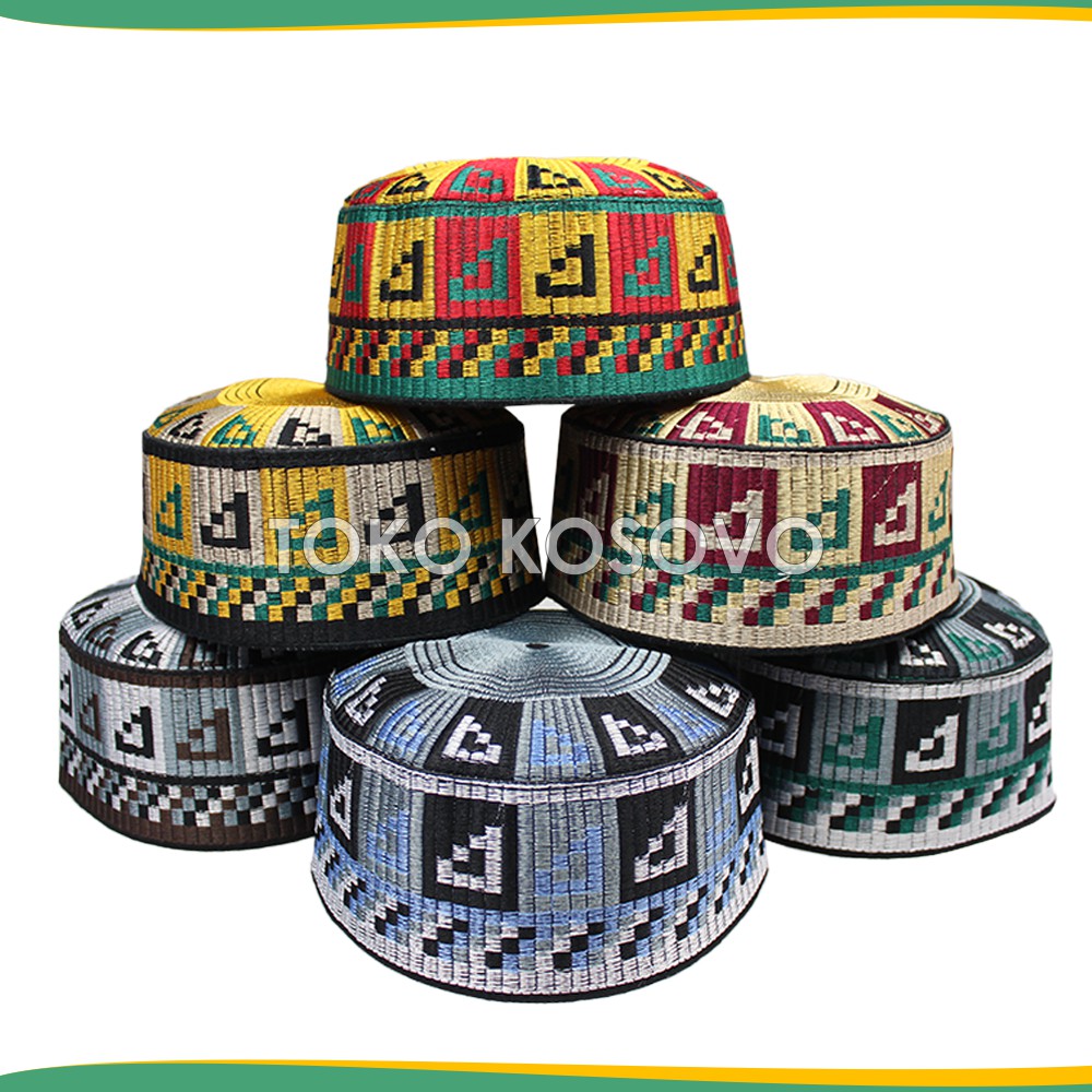 GROSIR (10 Pcs) Peci Haji Meukeutop Aceh Teuku Umar Kopiah Sholat Pria Madinah Kopyah Solat Santri Laki Dewasa Anak Kopeah Pesantren Motif Bordir Bulat Murah Malaysia Oman Pakistan Assagofah Terompah Mesir Habib Songkok NU Hitam Putih Shalat Paket Usaha