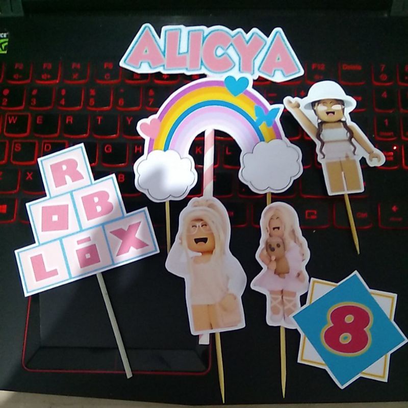 cake topper hiasan girl roblox girly