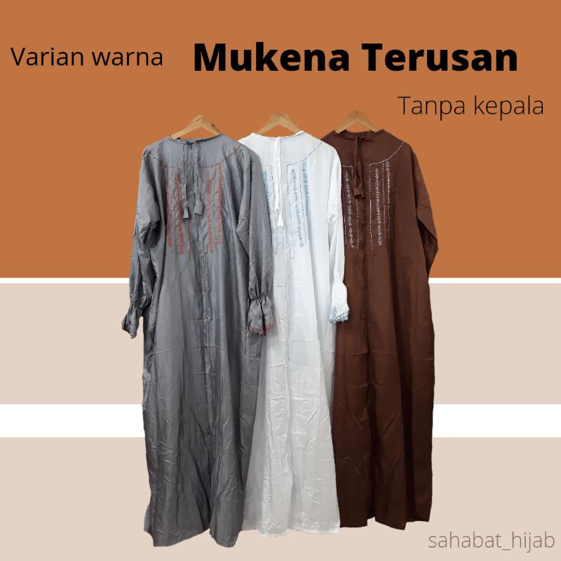 Mukena Terusan Tanpa Kepala