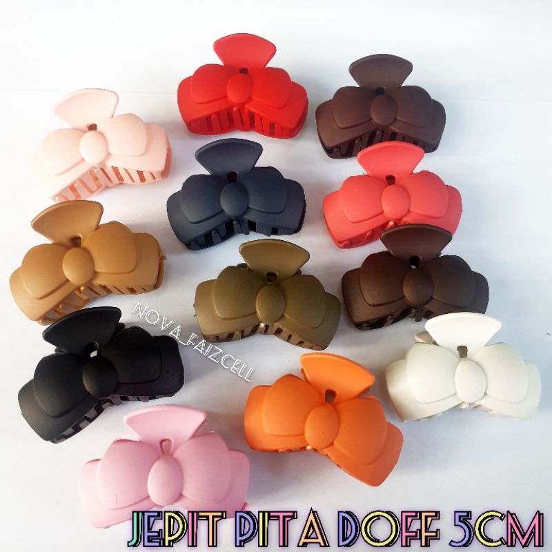 Jepit Rambut New Pita Doff / Matte 5CM Remaja / Dewasa