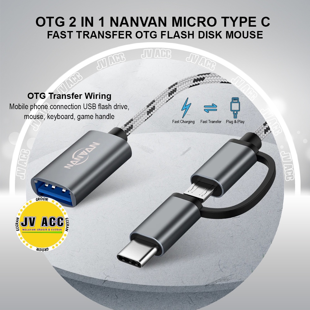 OTG 2 IN 1 NANVAN MICRO TYPE C FAST TRANSFER OTG FLASH DISK MOUSE