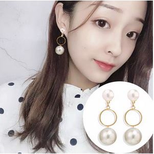 Anting Korea Import Pearl Stud Ring Pearl