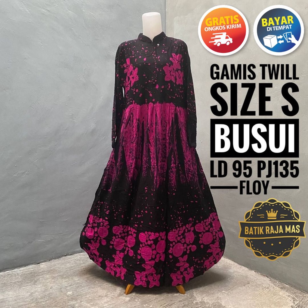 Gamis Wanita Dewasa Terbaru Kekinian Rayon Twill Ori Pekalongan Kondangan Busui Resleting Depan Moti