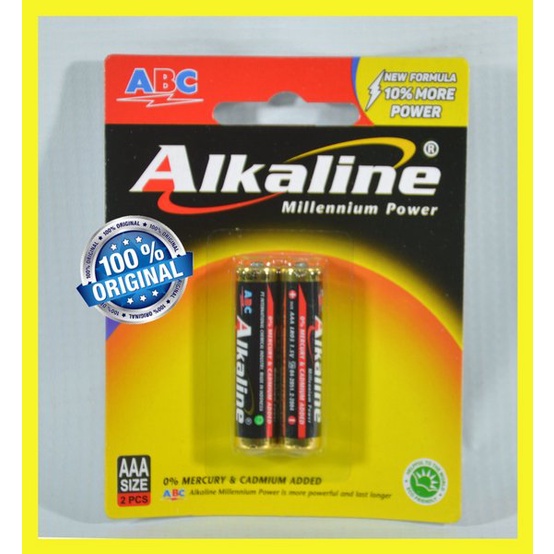 Baterai Alkaline ABC AAA (kecil) isi 2 pcs