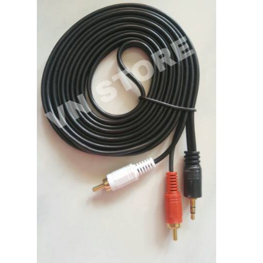 KABEL AUDIO TO RCA 2 GOLD PLATED 3M (1-2) / JACK 3.5 - 2 RCA 3 METER