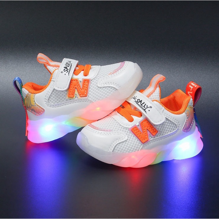 GOGA Led Sepatu Anak Import Kids Shoes Sneakers Size 21-30 Usia 1-5 Tahun