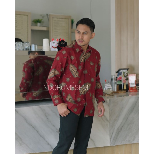 batik ulu merah ndoromesem katun halus furing G3