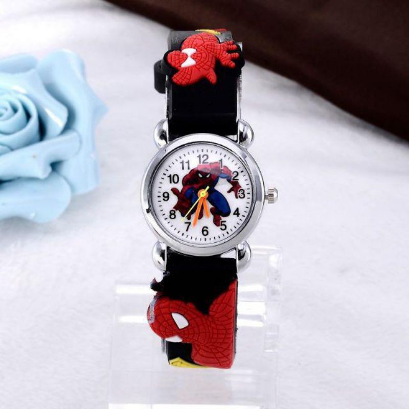 Jam ring karakter Spiderman anak laki2.jam murah jam cod