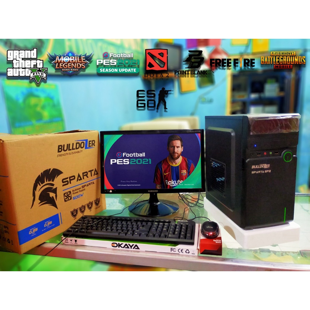 PAKET KOMPUTER GAME/DESAIN CORE I3/15/17 RAM 8GB VGA 2GB LCD 19&quot; HDD SSD