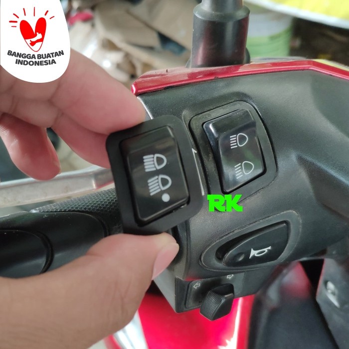 tombol saklar dim 5 PIN ATS BAWAH dimmer vario 110 fi led  supra GTR 150 SWITCH 3 FUNGSI LAMPU MOTOR