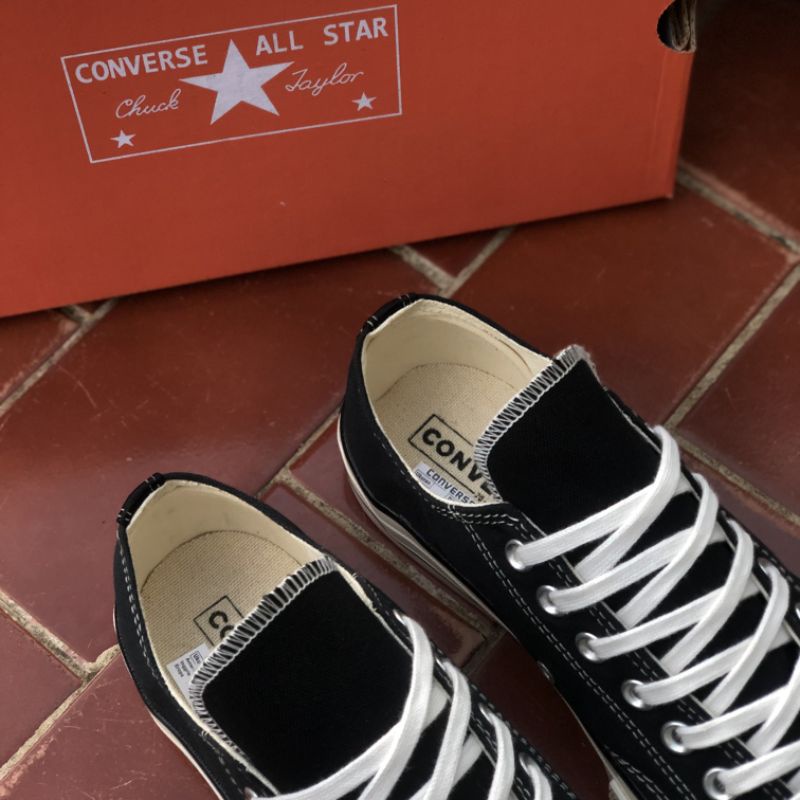 ( NEW BOX ) CONVERSE 70S BLACK WHITE LOW PREMIUM