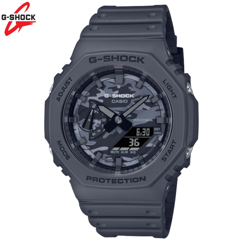 CASIO GSHOCK GA-2100 DUALTIME ANALOG DIGITAL BOX FULLSET - AUTOLIGHT