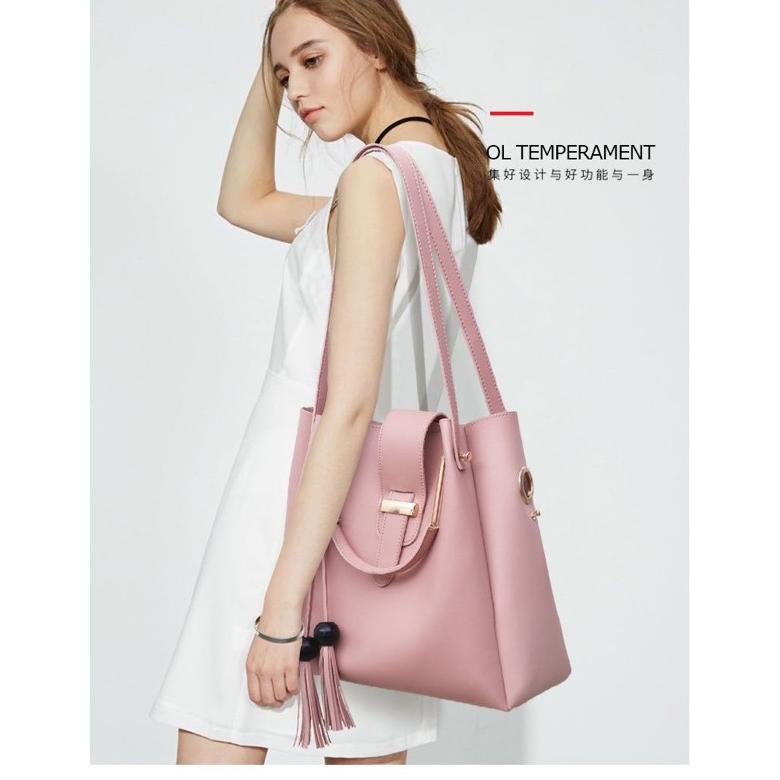 Ti 3039 -  Tas Paket Wanita  3 In 1 Handbag Wanita Murah Batam - B