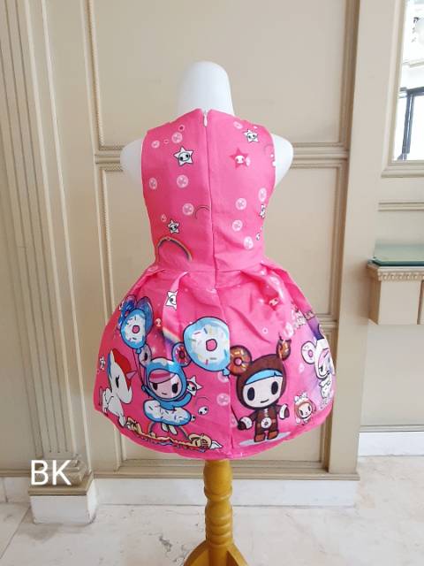 81107 TD UNICORN / DRESS UNICORN PINK / GAUN PESTA UNICORN ANAK IMPORT KOREA LUCU MURAH BAGUS