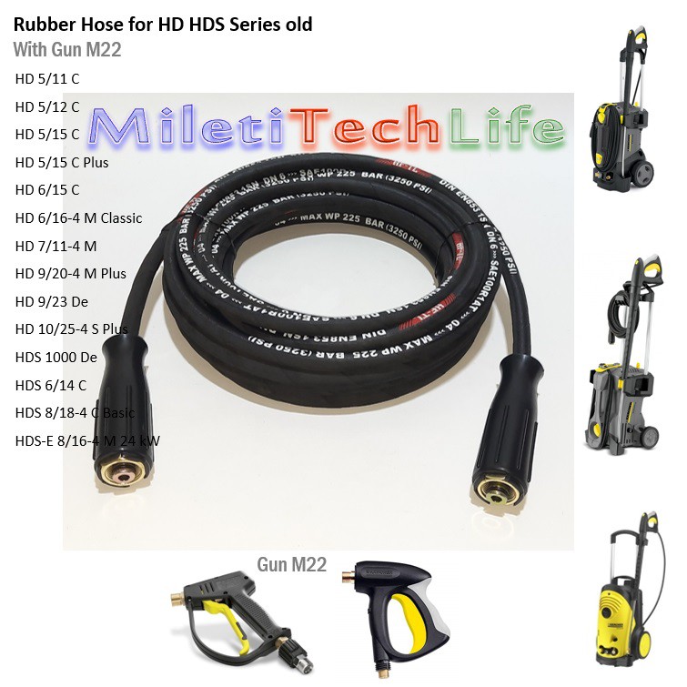 Selang RB10 High Pressure Hose DN6 250Bar for Karcher HD HDS Series old HD5/12 HD10/25 HDS6/14