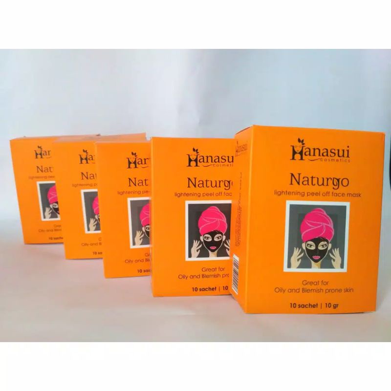 ecer harga 1 pcs 1 BOX isi 10pcs  Hanasui Naturgo Masker Lumpur Wajah Sensitif - - 100% Original