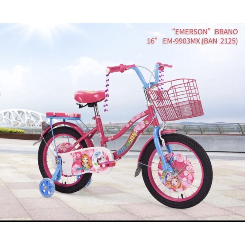 Sepeda Mini Anak Cewek Emerson Beauty 12 dan 16 inch BMX perempuan 3 - 8 tahun COD Kredit cicilan ok-3